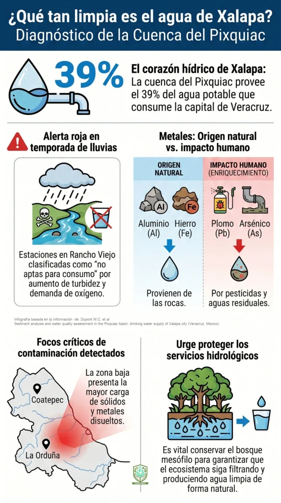 Infografía con información sobre el río Pixquiac